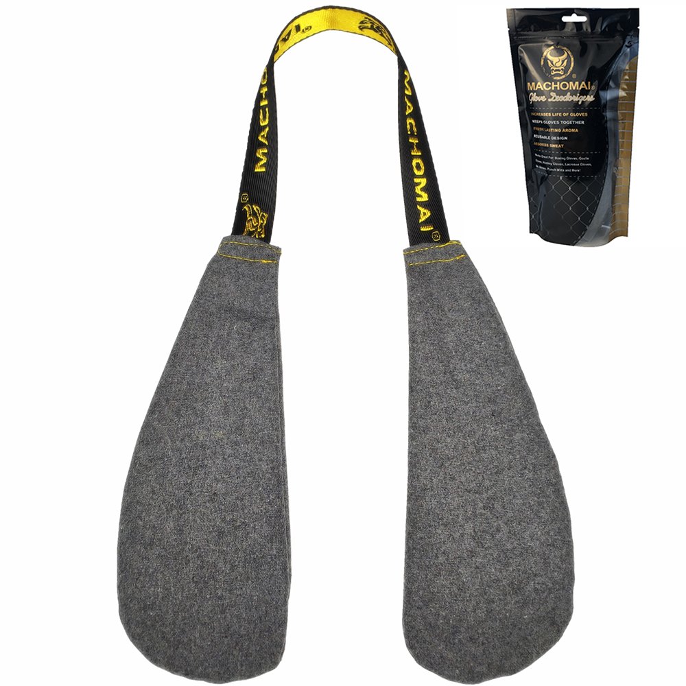 A pair of deodorizer fresheners with a connecting strap designed for boots and gloves. If your biggest offenders come in pairs, keep them together and keep them fresh. Great for boots, gloves, shoes, and nunchuck training of course.